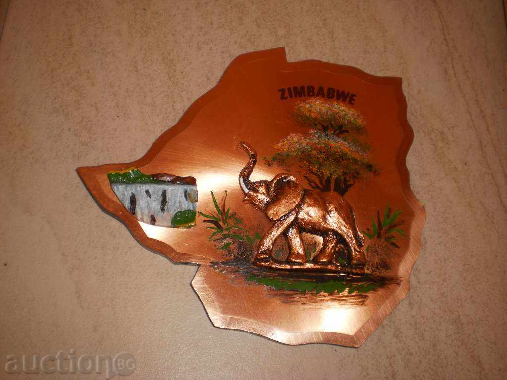 Зимбабве-сувенир от мед-1,нова цена