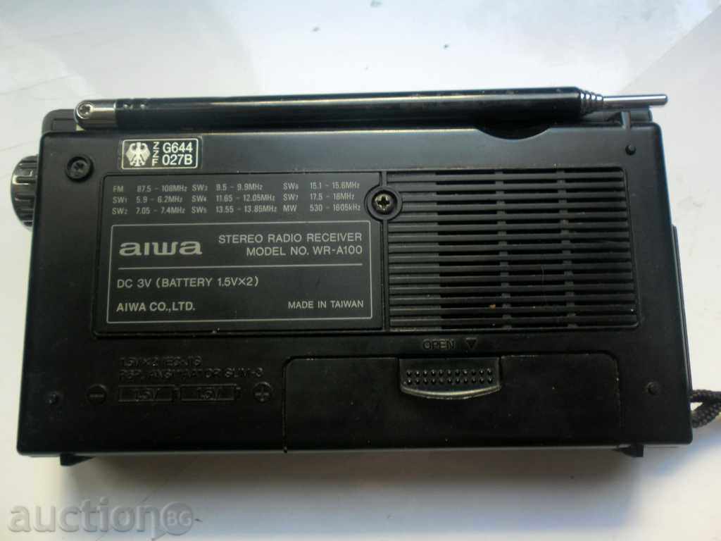 Auction TRANSITOR --- AIWA WR-A 100-STEREO Auction TRANSITOR --- AIWA WR-A 100-STEREO