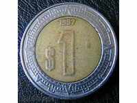 1 peso 1997, Mexico