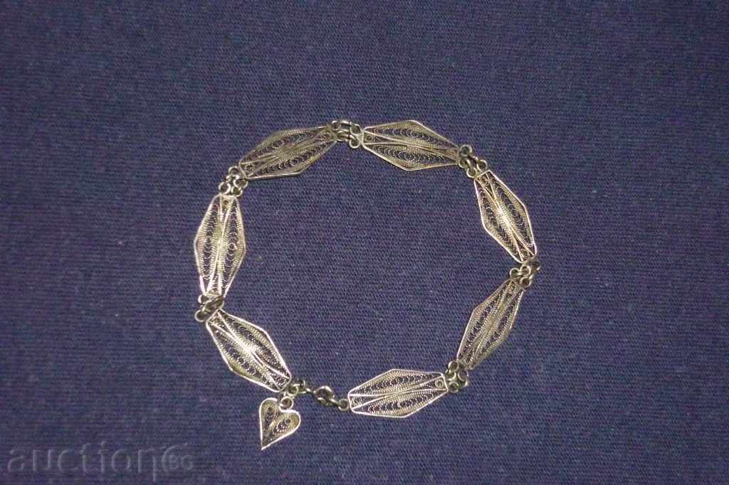 Old silver bracelet, jewelry, jewel, filigree with price 88.00 BGN | € 44.99