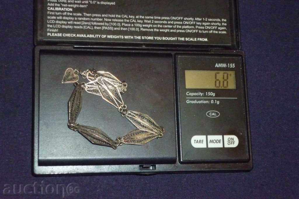 Old silver bracelet, jewelry, jewel, filigree - 7