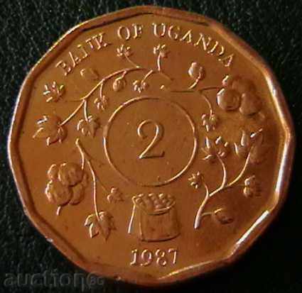 2 Shilling 1987, Uganda