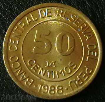 50 центимо 1988, Перу