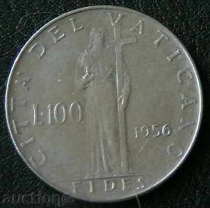 100 лири 1956, Ватикан
