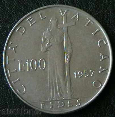 100 liras 1957, Vatican