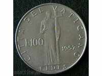 100 лири 1957, Ватикан