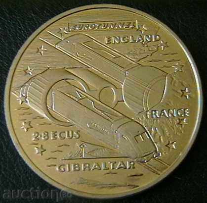 2.8 ECU 1993 (Channel Tunnel), Gibraltar