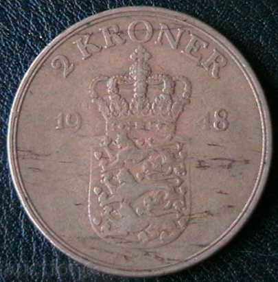 2 coroane 1948, Danemarca