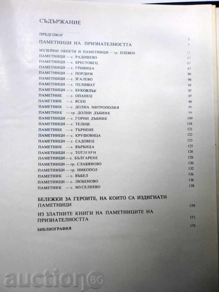 Auction Monuments of Gratitude in Pleven Region - 1976 Auction Monuments of Gratitude in Pleven Region - 1976