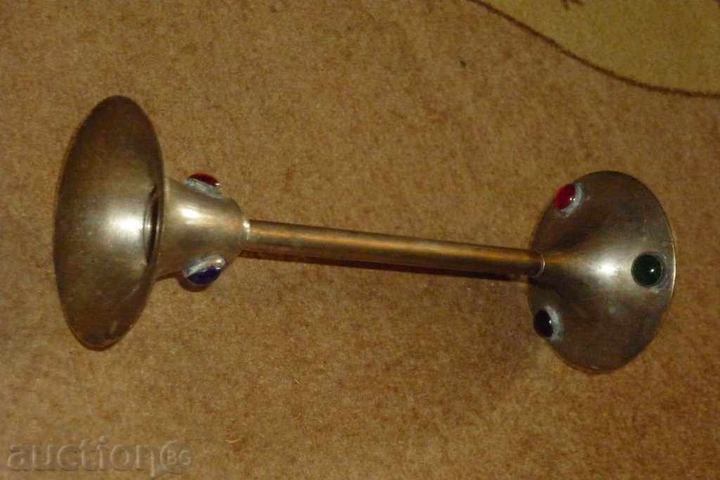 Licitație Veche lumânare argintată, lampă, felinar, lumânare, candelabru