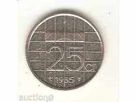 + Netherlands 25 cents 1985