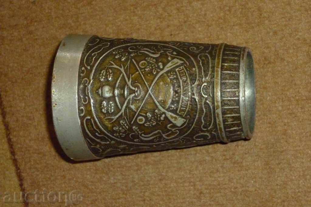 Auction An old metallic cup, stack, goblet, mug Auction An old metallic cup, stack, goblet, mug
