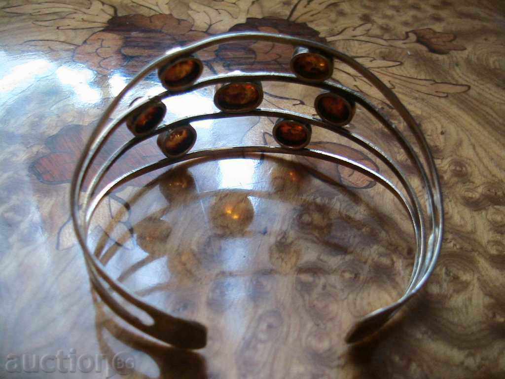 AMBER NECKLACE - NATURAL AMBER and SILVER BRACELET - 6 AMBER NECKLACE - NATURAL AMBER and SILVER BRACELET - 6