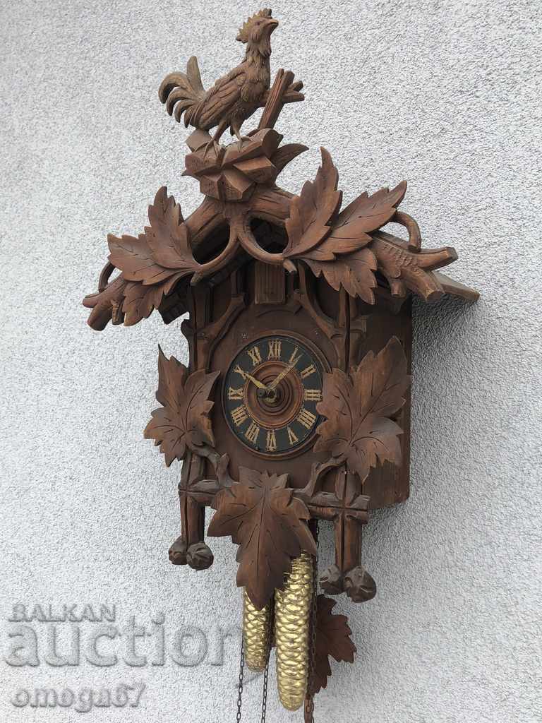Ceas de perete cu cuc Black Forest din 1900 - 5