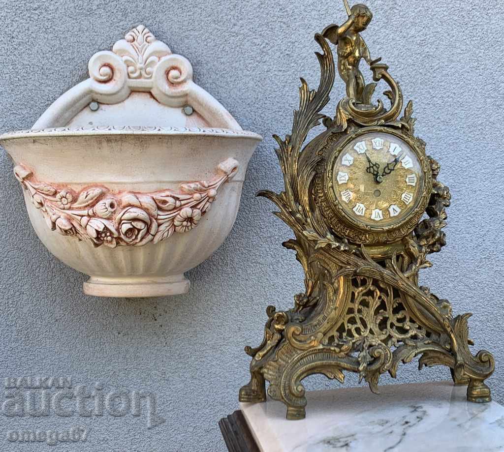 Rococo fireplace clock! - 6