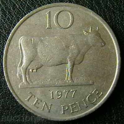 10 pence 1977, Guernsey