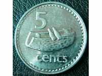 5 цента 1990, Фиджи