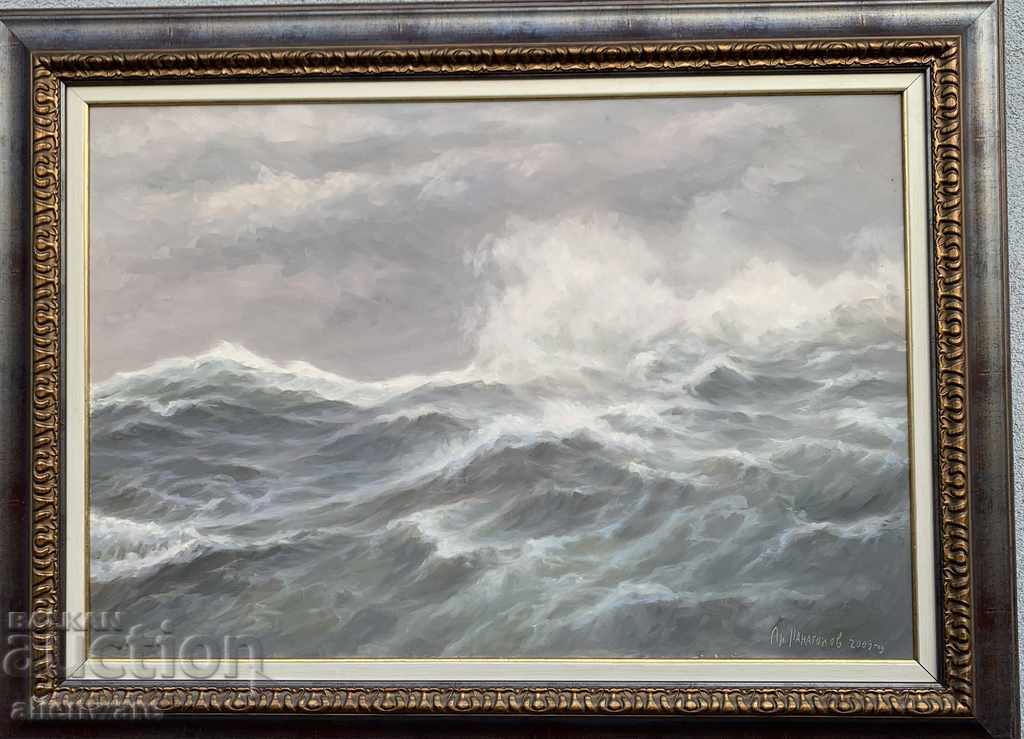 Голяма картина на Анатолий Панагонов”Бурно море край Калиакр