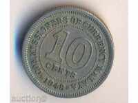 British Malaya 10 cents 1948