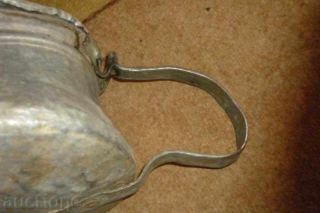 Vechi fierbător de conserve, groapă, cupru, ceainic, albastru, ceainic - 5