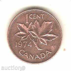 +Канада  1  цент  1974 г.