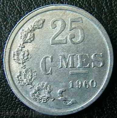 25 центимес 1960, Люксембург