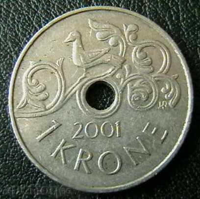1 Krone 2001 Norvegia
