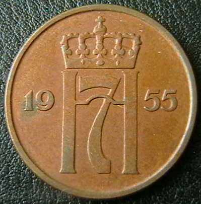 5 øre 1955, Νορβηγία με τιμή € 0.99 | 1.94 BGN