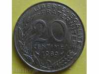 FRANȚA 20 centime 1989.