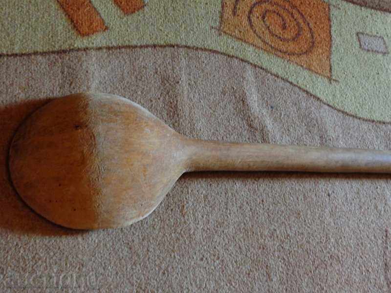 Auction  Old wooden spoon, the wooden one,