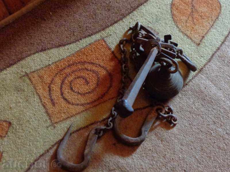 Ottoman scales with top, scale, weights, wrought iron - 5 Ottoman scales with top, scale, weights, wrought iron - 5