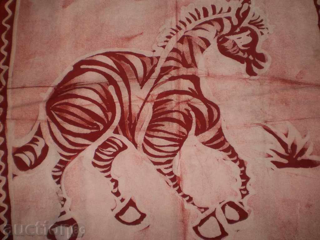 Cushion cover in batik-zebra technique with price 65.00 BGN | € 33.23