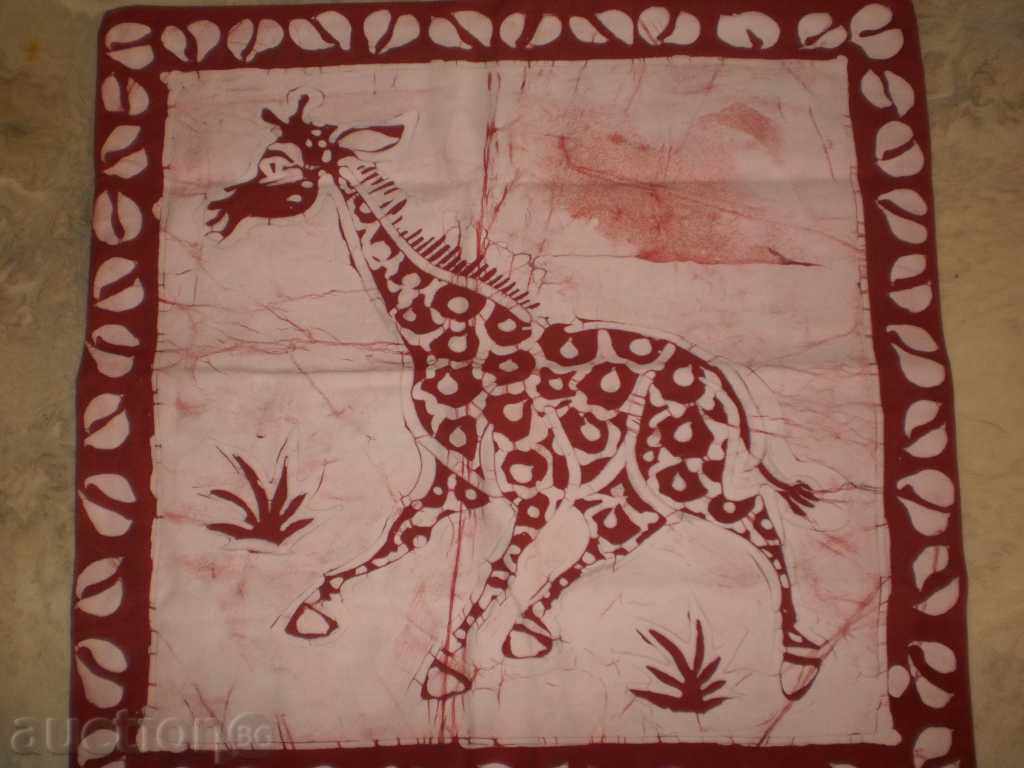 Калъфка за възглавница в техника батик-жираф - 5 Калъфка за възглавница в техника батик-жираф - 5