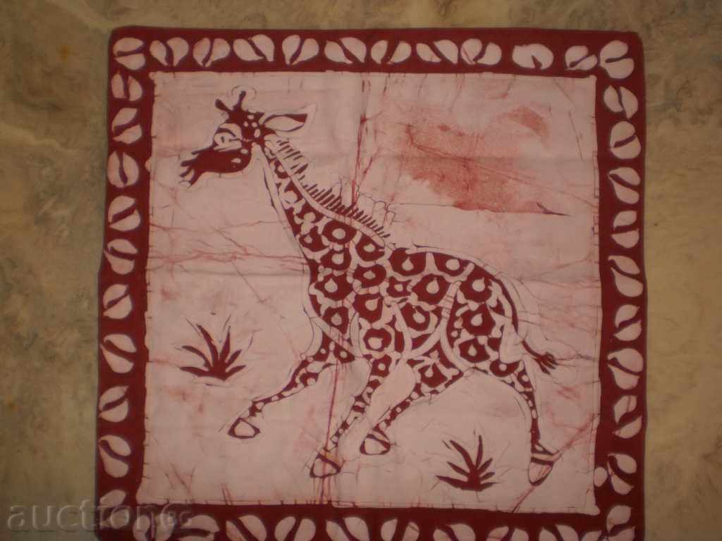 Калъфка за възглавница в техника батик-жираф - 6 Калъфка за възглавница в техника батик-жираф - 6