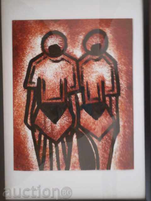 Auction Women - oil painting from Africa, series Auction Women - oil painting from Africa, series