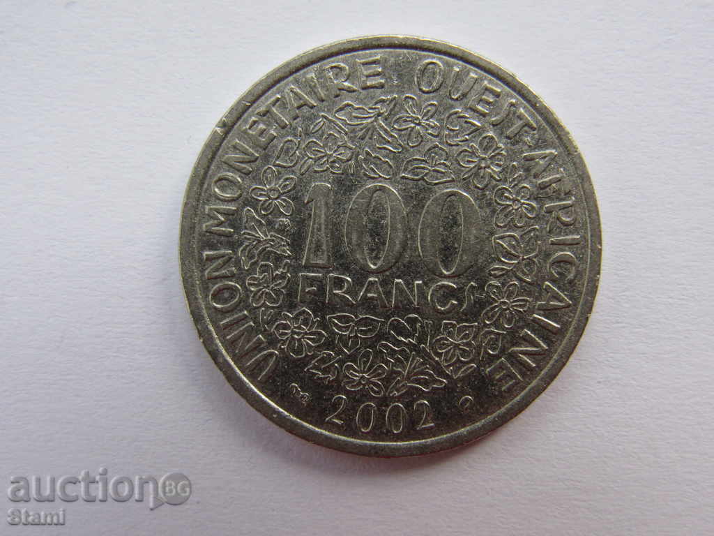 100 Sephanie φράγκα Κρατών της Δυτικής Αφρικής, Μπενίν, το 2002, 203 εκατ