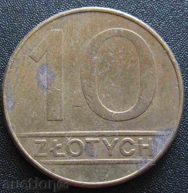 POLAND 10 zlotys 1989g.