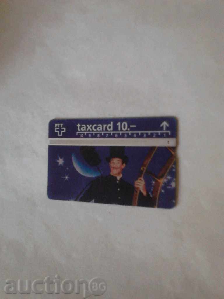 PTT τηλεφωνικής κάρτας Taxcard 10.- Καπνοδοχοκαθαριστή
