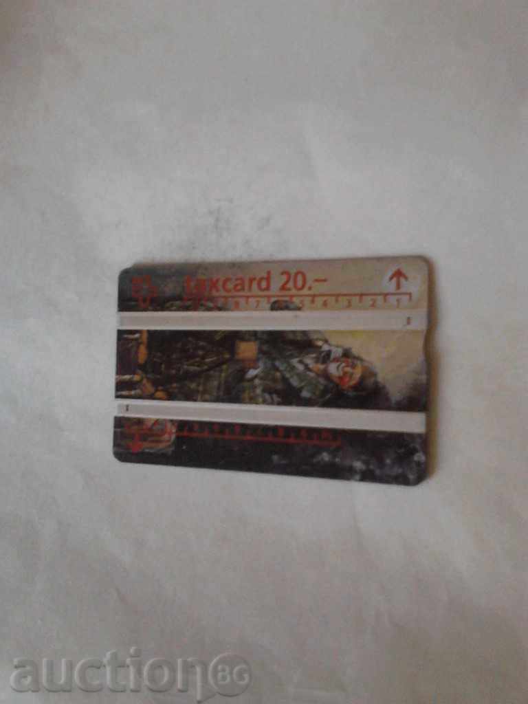 Phonecard PTT Taxcard 20.- Telephonist