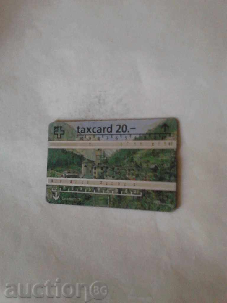 Phonecard PTT Taxcard 20.- Lavertezzo / TI /