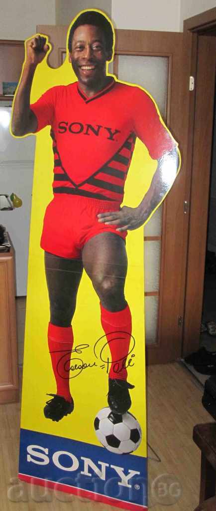 soccer advertising figure of Pele in full length Sonny