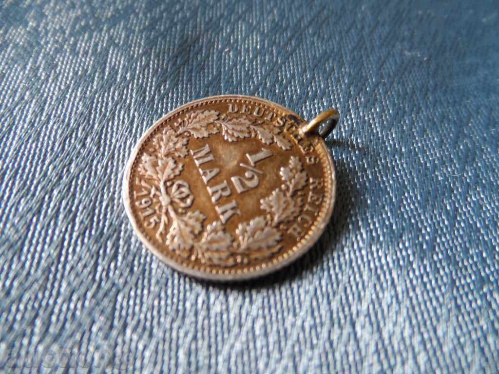 GERMANIA 1/2 marka 1915 F - silver - 5