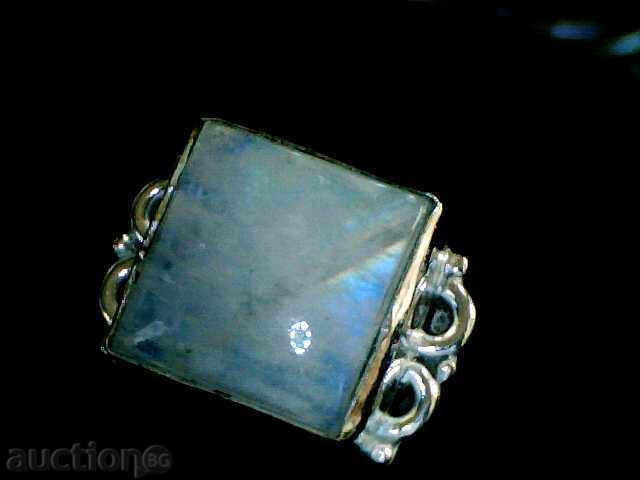 * $ * Y * $ * RING WITH NATURAL HONEY STONE * $ * Y * $ * - 7