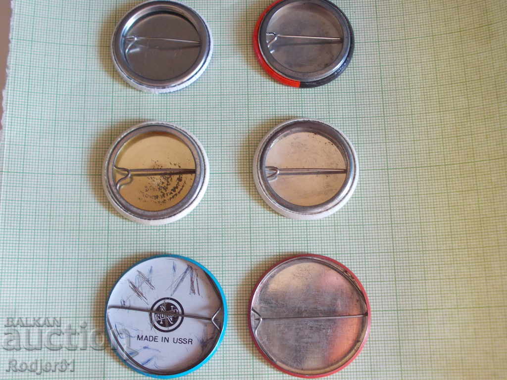 badges - metal, caps 6 pcs with price 6.00 BGN | € 3.07