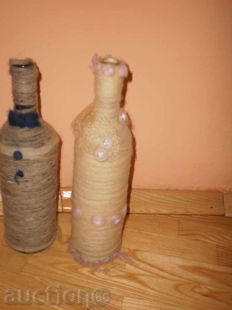 Set of hand-decorated bottles - 7 Set of hand-decorated bottles - 7