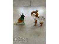 Parrot and elephant - glass, 6/7 cm and 7/7 cm