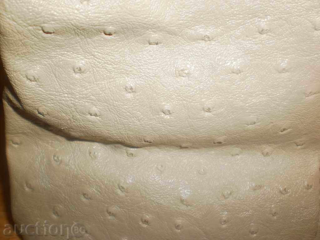 Lady's bag of ostrich skin with price 55.00 BGN | € 28.12 Lady's bag of ostrich skin with price 55.00 BGN | € 28.12