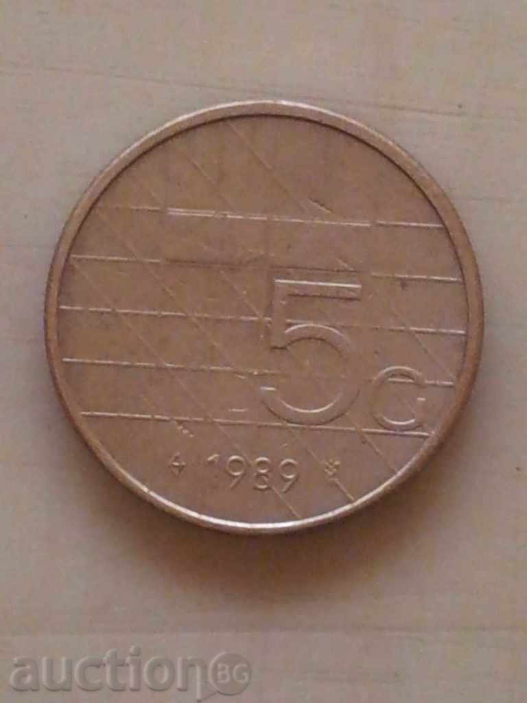 Olanda - 5 Gulden, 1989 - 11D