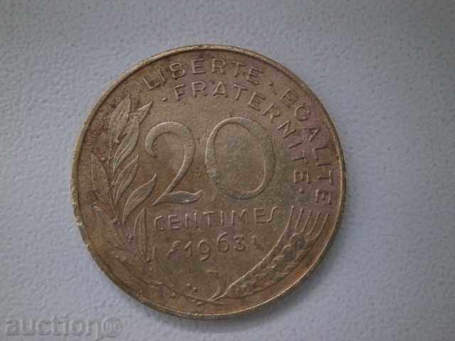 Γαλλία - 20 centimes, 1963 - 18W