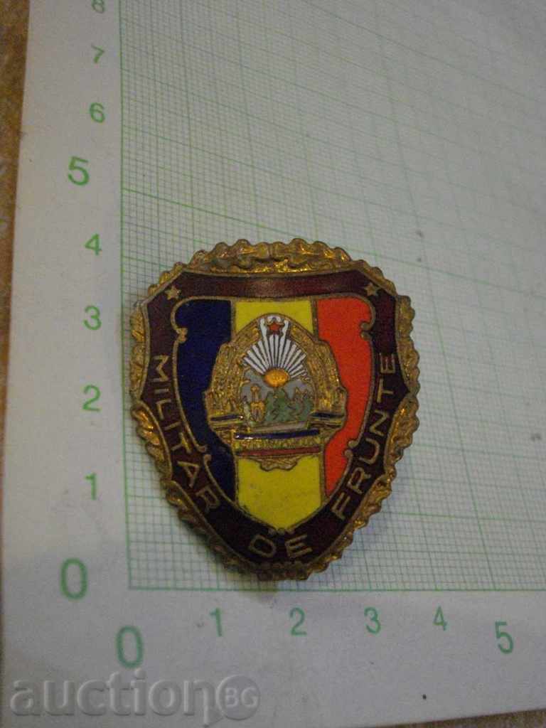 Badge "MILITAR DE FRUNTE - ROMANIA"